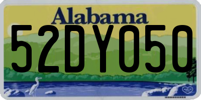 AL license plate 52DY050