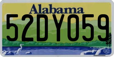 AL license plate 52DY059