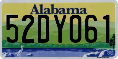 AL license plate 52DY061