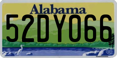 AL license plate 52DY066