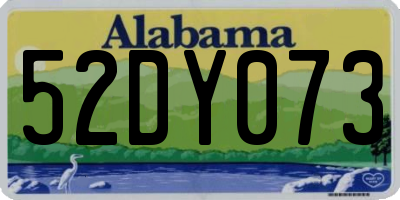 AL license plate 52DY073