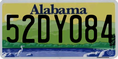 AL license plate 52DY084