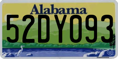 AL license plate 52DY093