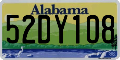 AL license plate 52DY108