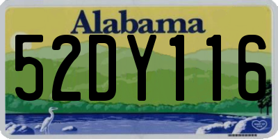 AL license plate 52DY116