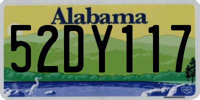 AL license plate 52DY117