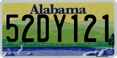 AL license plate 52DY121