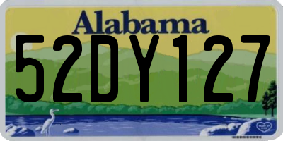 AL license plate 52DY127