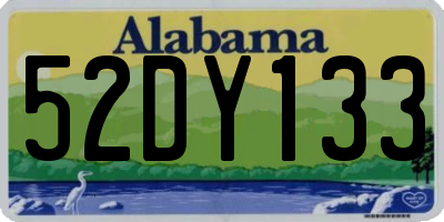 AL license plate 52DY133