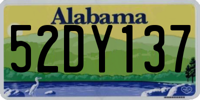 AL license plate 52DY137