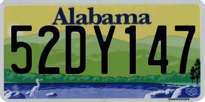 AL license plate 52DY147