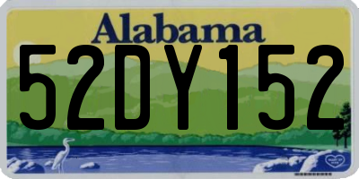 AL license plate 52DY152