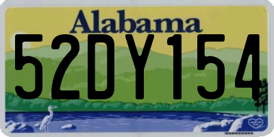 AL license plate 52DY154