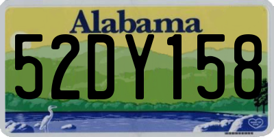 AL license plate 52DY158