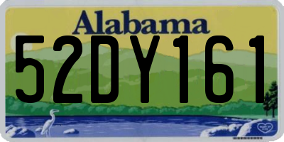 AL license plate 52DY161