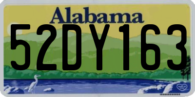 AL license plate 52DY163
