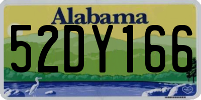 AL license plate 52DY166