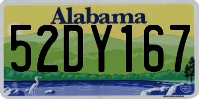 AL license plate 52DY167