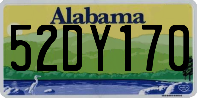 AL license plate 52DY170