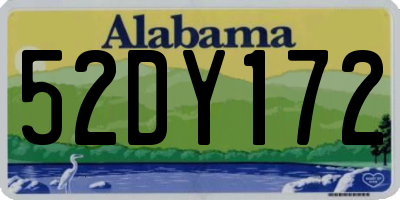 AL license plate 52DY172