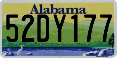 AL license plate 52DY177