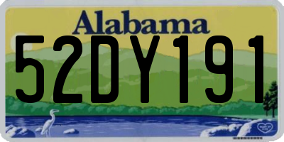 AL license plate 52DY191