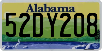 AL license plate 52DY208