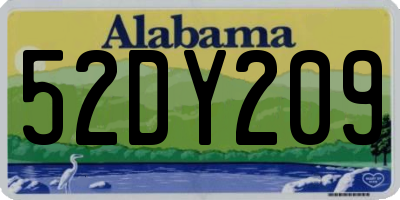 AL license plate 52DY209