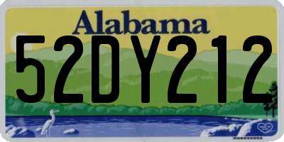 AL license plate 52DY212