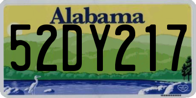 AL license plate 52DY217