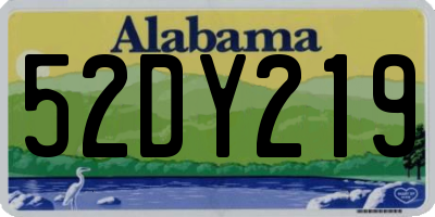 AL license plate 52DY219