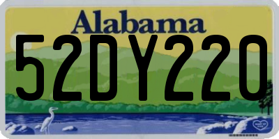 AL license plate 52DY220
