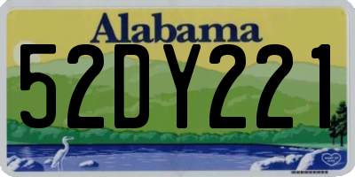 AL license plate 52DY221