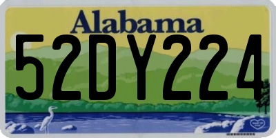 AL license plate 52DY224