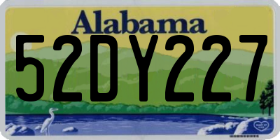 AL license plate 52DY227