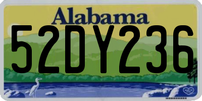 AL license plate 52DY236