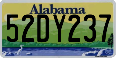 AL license plate 52DY237