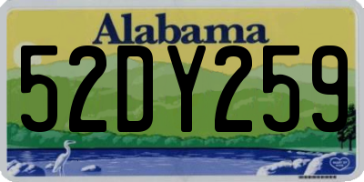 AL license plate 52DY259