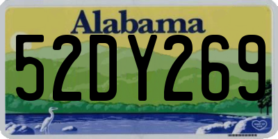 AL license plate 52DY269