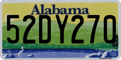AL license plate 52DY270