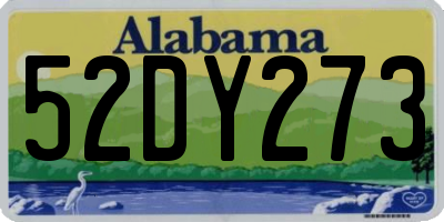 AL license plate 52DY273