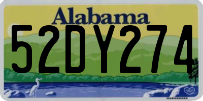 AL license plate 52DY274