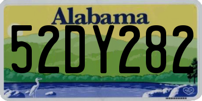 AL license plate 52DY282