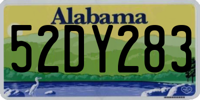 AL license plate 52DY283