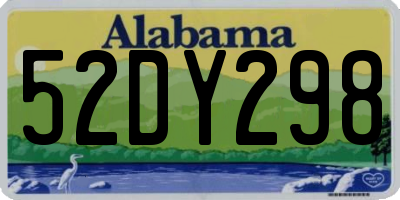 AL license plate 52DY298