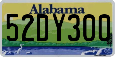 AL license plate 52DY300