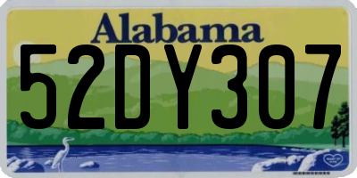 AL license plate 52DY307