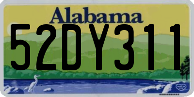 AL license plate 52DY311