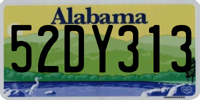 AL license plate 52DY313