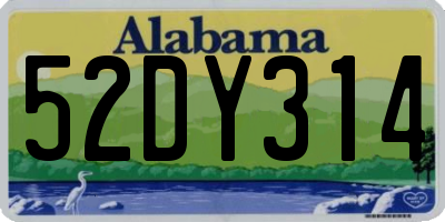 AL license plate 52DY314